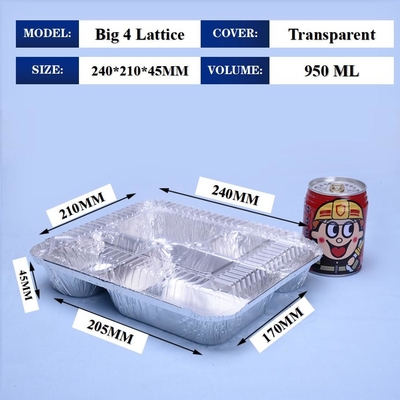Prodotto da noi stessi e di buona qualità Scartatore quadrato di foglio di alluminio Scatola da pranzo resistente alle alte temperature