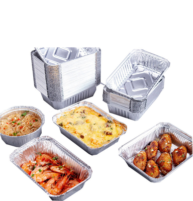 211 750 ml Aluminium Foil Tiffin Box 210*140*48mm Per Barbecue