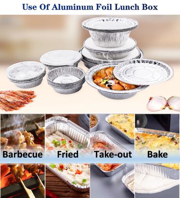 Scatola da pranzo in foglio di alluminio igienico e ecologico resistente al calore per imballaggi alimentari
