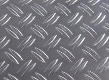 Lamiera mandorlata in alluminio, finitura da laminatoio, lega serie 3000 e 5000