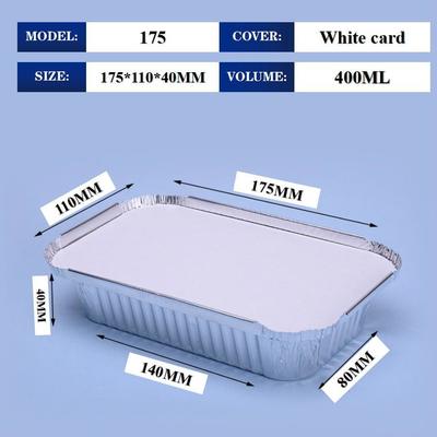 Scatola da pranzo in foglio di alluminio di qualità alimentare con 3 opzioni di coperchio