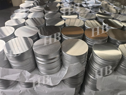 Disco in alluminio ad alta planarità con superficie liscia Lega 1050 1060 3003, spessore 0,3–6 mm, formato personalizzato in alluminio per copri lampada e vasi