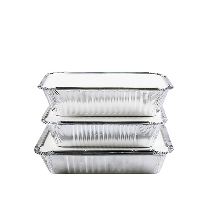 Produttore Contenitore per la scatola da pranzo in foglio di alluminio usa e getta alimentare personalizzato con coperchio 410ml 150*120*55mm