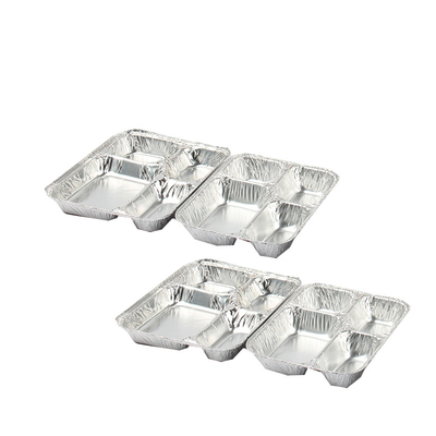 Compartimento Diviso Aluminium Foil Lunch Box Resistente alle alte temperature