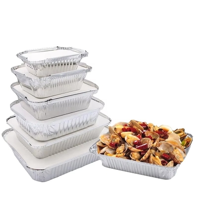 30g Aluminum Foil Lunch Box 145x45mm rettangolare usa e getta